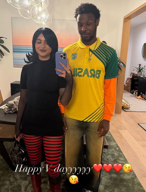 Bronny and his girl on Valentine’s Day 