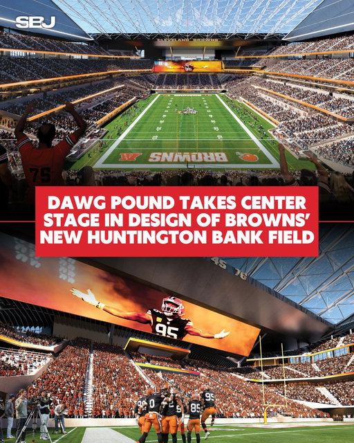The Cleveland Browns are putting the Dawg Pound front and center in their future 🐶🏈

The new Huntington Bank Field will feature a 6,500-seat Dawg Pound Stand that becomes the NFL’s steepest section when it opens in 2029.

https://t.co/v8UuPY4Puy 