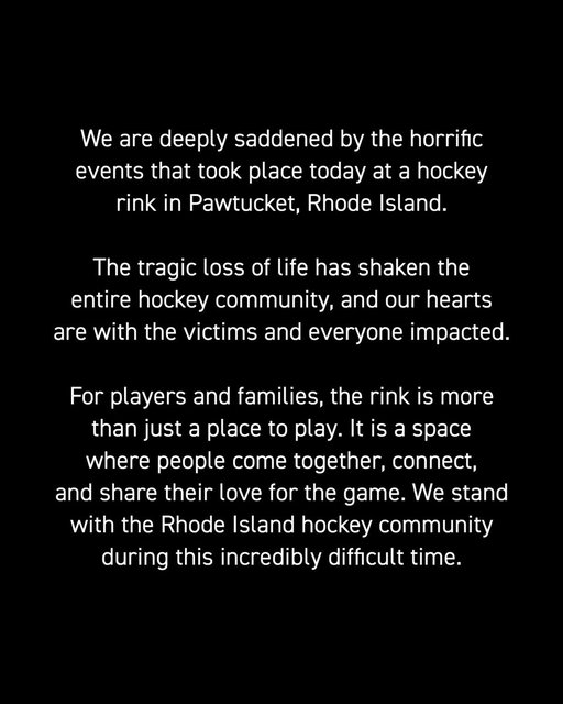 A statement from Bauer Hockey. 