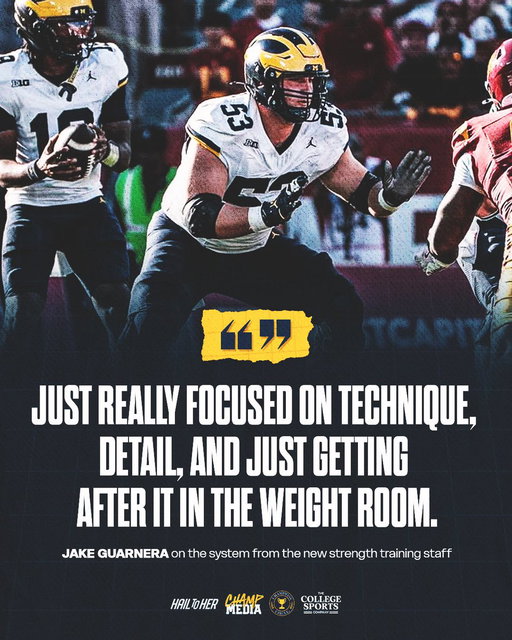The impact of @Coach_Salt and the new strength staff is already evident to @GuarneraJake 💪〽️ 