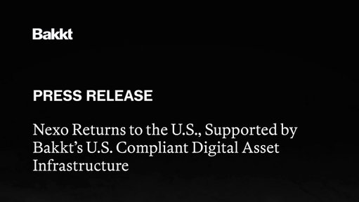 Bakkt is supporting @NexoUSA’s return to the United States by providing U.S. compliant digital asset trading infrastructure.

The relaunch reflects growing demand for regulated, institutional grade access to digital asset services.

For important information, visit: https://bakkt.com/disclosures

Read the full announcement ↓
https://nexo.com/en-us/blog/nexo-returns-to-the-us