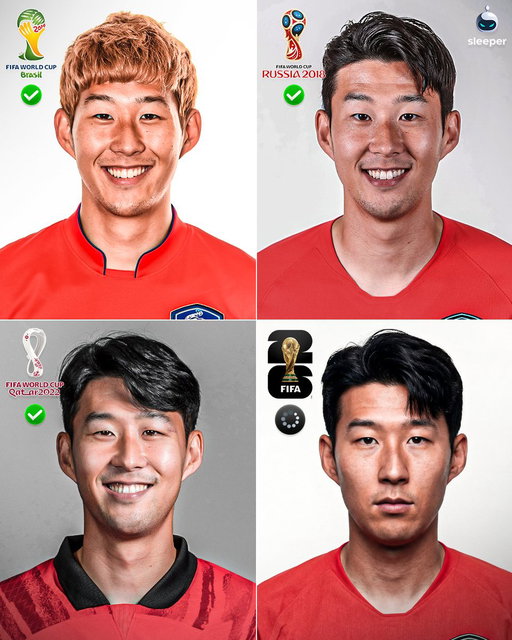 The World Cup Evolution of Son Heung-min… 🇰🇷🔮

That Brazil 2014 haircut needs to make a return! 😂 