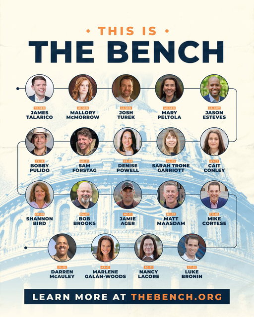 Farmers, fire fighters, veterans, smokejumpers, and more. Public servants who are true to their communities and built to win.

If you’re ready for a new generation of leadership, these are the candidates to support and names to know.

This is The Bench. 