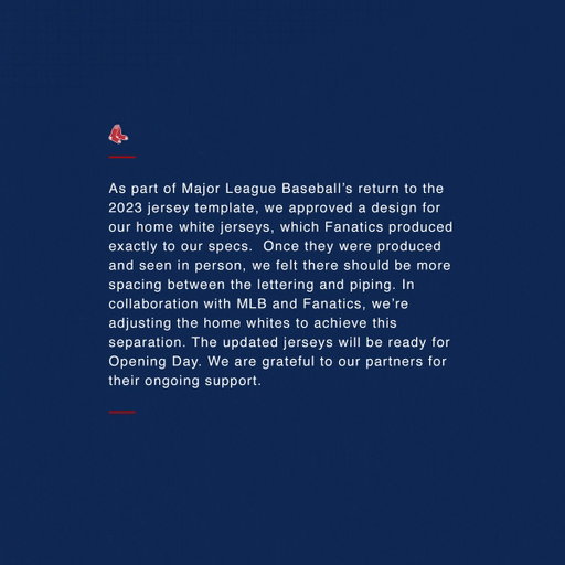 A statement regarding our 2026 uniforms: 