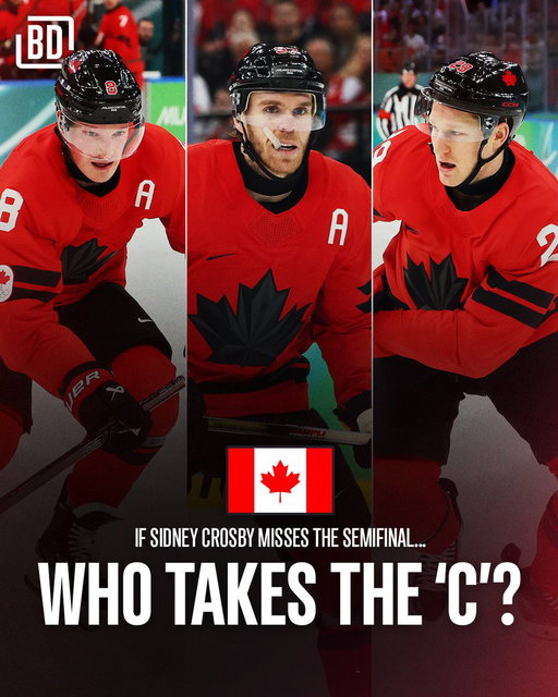 Per tournament rules, Canada would have to give the 'C' to another player if Sidney Crosby misses the semifinal. 

Would Connor McDavid be the clear choice, or could you see it going to someone else? 🤔 

#MilanoCortina2026 