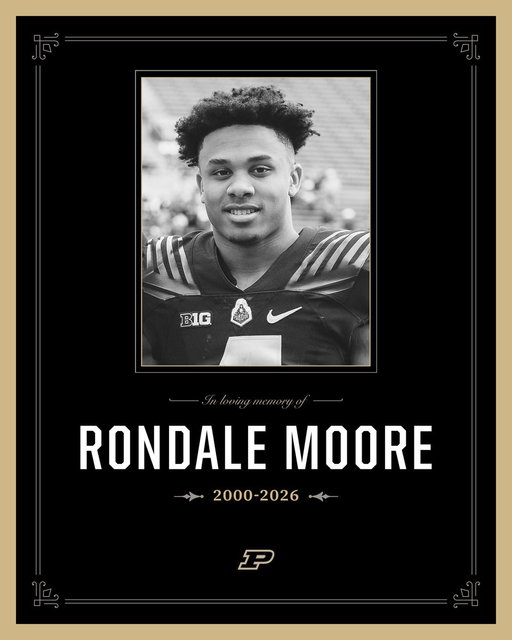 The Purdue Football family is deeply saddened by the news of Rondale Moore’s tragic passing. An All-American with an infectious smile, Rondale was a joy on and off the field. Someone who left this world too soon, Rondale will be remembered as a legendary Boilermaker. 

Our thoughts and prayers are with Rondale’s family and loved ones during this difficult time.