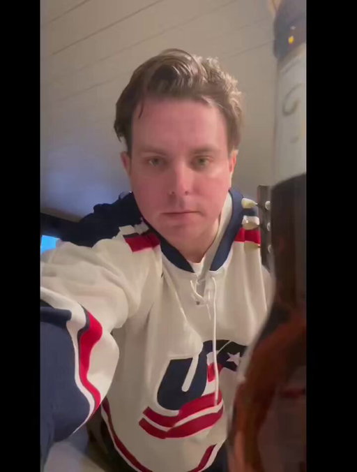 Connor Hellebyuck and this dude, the biggest heroes in America right now  