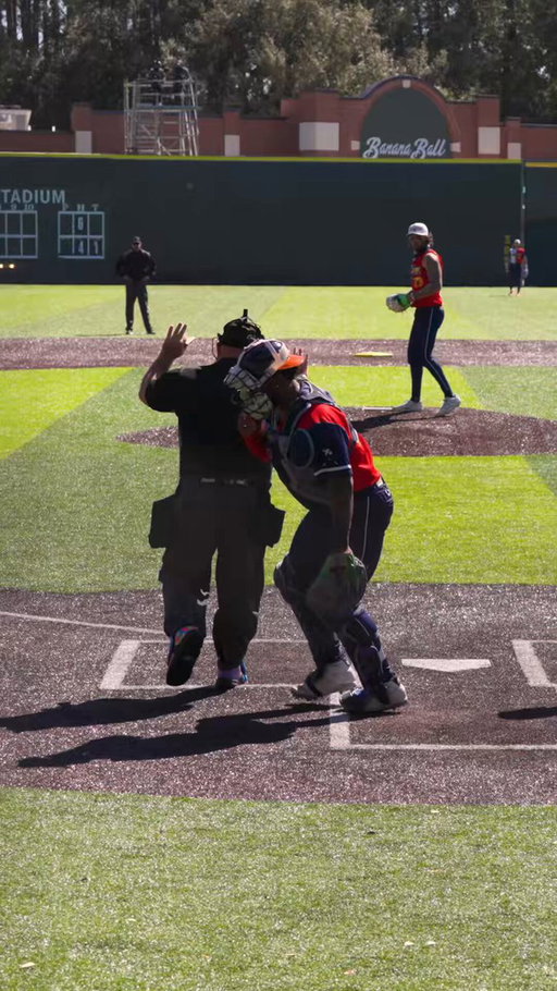 Umpire calls time and then this happens🤪 