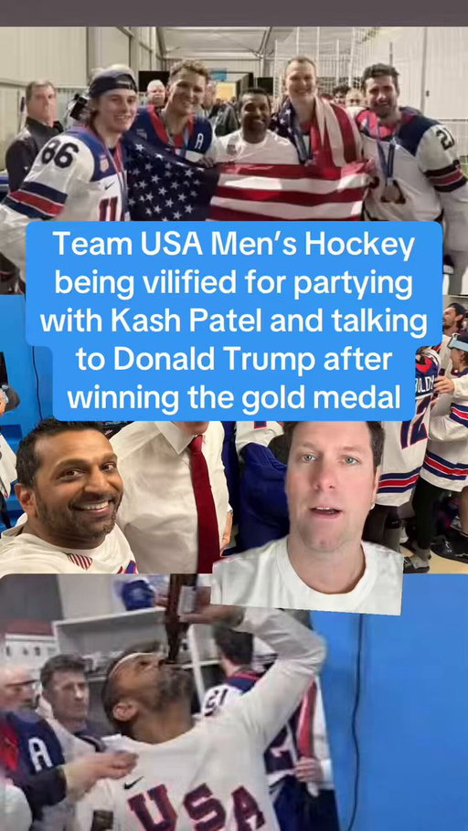 The men of Team USA went from heroes to villains in record time. They win the gold medal, they honor their teammate’s wife &amp; children, they shout out Megan Keller... and that all went right out the window after they drank with Kash Patel &amp; laughed with Trump

Heroes for 7 mins! 