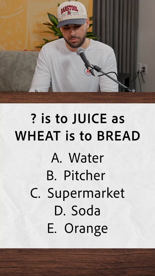 Had Barstool take the Wonderlic test. The results will astound you. 