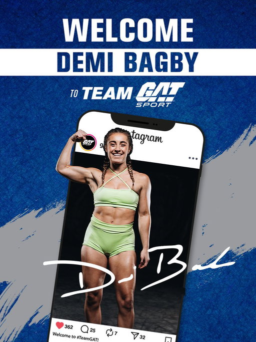 Welcome Demi Bagby to the #TeamGATSport squad!⚡️

From Carlsbad, California, Demi is a creator, entrepreneur, and elite hybrid athlete who blends calisthenics, ninja training, and extreme sports. What began as injury rehab at 15 evolved into a lifelong pursuit of pushing limits and taking on new challenges.

She’s partnering with GAT for our trusted, credible products and the genuine support we’ve shown throughout her journey. We’re excited to fuel her 2026 vision and everything she’s building next. 🔥

Please give Demi a warm welcome down below!👇 

#CompeteHarder #GATSport #Sports #Fitness