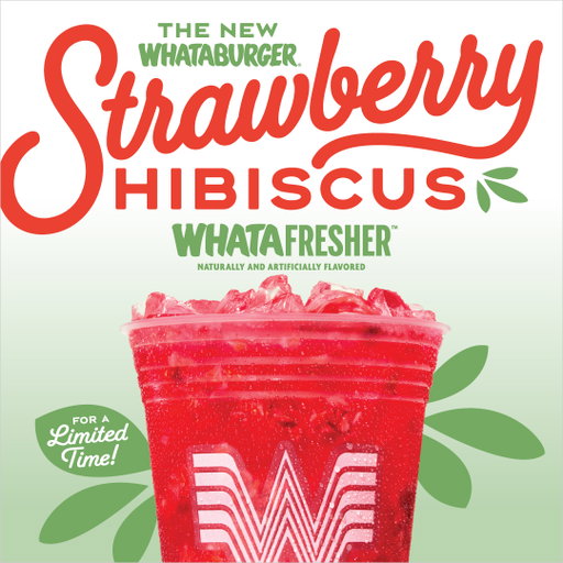 The coolest new thing this spring arrives next week! 🍓🌺 Introducing the new Strawberry Hibiscus Whatafresher, with real berries and real refreshment.

Sip this sweet, floral treat starting March 3. 