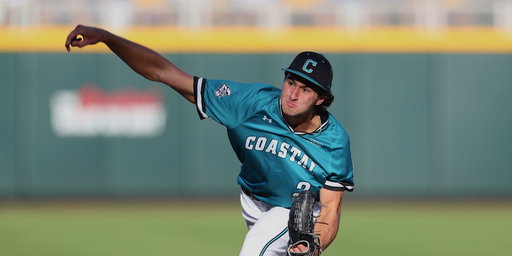 INJURY NEWS: @CoastalBaseball RHP Cameron Flukey and LHP Hayden Johnson, Coastal's top 2 starters, are expected to miss at least eight weeks due to injury. Flukey is dealing with a stress fracture in his rib, Johnson a stress reaction in his elbow. Just brutal news for Coastal. #MLBDraft