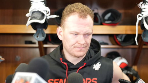Hear from Brady Tkachuk, Jake Sanderson, and Travis Green ahead of tonight's game against the Detroit Red Wings 📺 