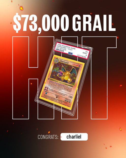 THE SUPER GRAIL HAS BEEN HIT!
The biggest Pokemon card we have ever run!
$73,000 card pulled from a $50 Silver Pack 