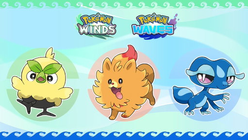 Introducing the first partner Pokémon from #PokemonWindsWaves! 

Say hello to Browt 🌱, Pombon 🔥, and Gecqua 💧. Who will you partner with on this adventure, Trainers? 