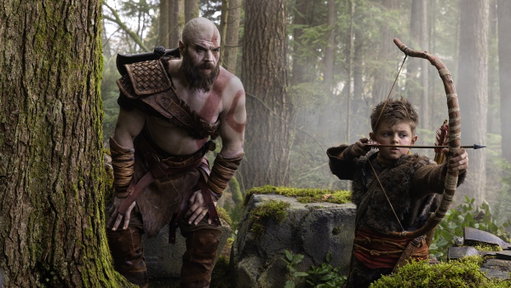 Father and Son. Behold your first look at Kratos and Atreus in the God of War series now in production. Their journey to the highest peak begins. 
