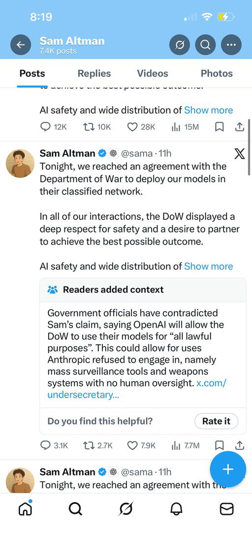 do we think Sam Altman keeps tweeting this because they’re trying to drop the community note? 