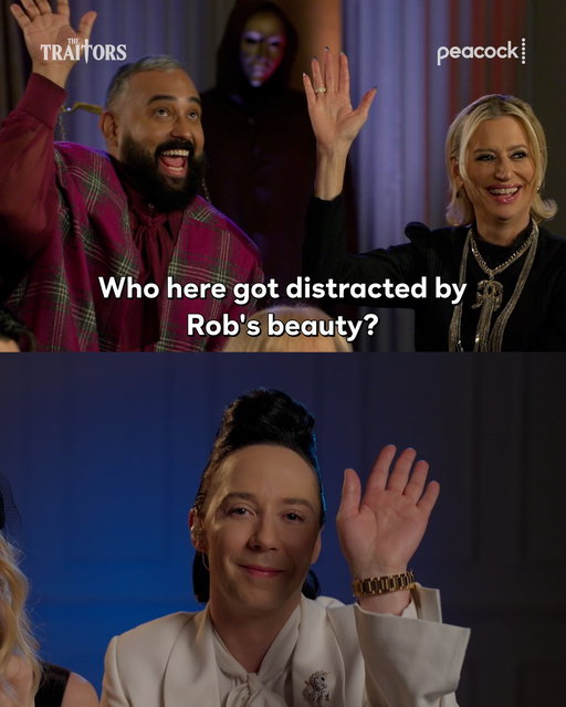 Everyone’s hands should be raised. 

All episodes of #TheTraitorsUS are streaming now on Peacock. 