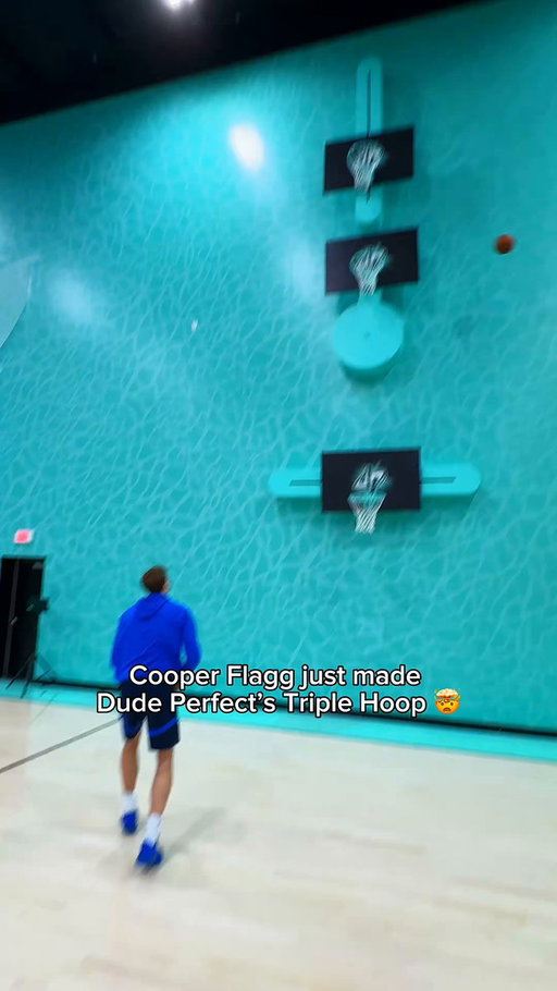 Cooper Flagg just made an impossible basketball trick shot 🤯 