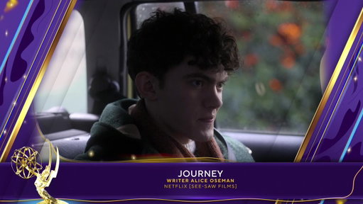 The #ChildrensEmmys Award for Outstanding Writing for a Young Teen Series goes to Journey (@Netflix @NetflixFamily). 