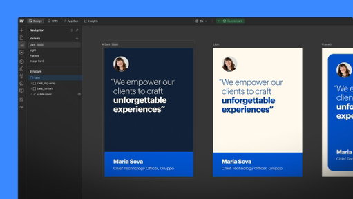 Component Canvas is officially rolling out.

If you’ve ever managed components at scale, you know how quickly things can get complicated.

Jumping between pages. Hunting down the main component. Context switching between breakpoints, variants, and states. Making a change… and hoping it didn’t quietly break something somewhere else.

As design systems grow, that complexity only compounds.

The Component Canvas is a dedicated space for designing and managing components with multiple contexts visible side-by-side, so you can move faster and more confidently, without compromising consistency.

Rolling out to all workspaces this week.