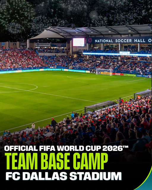 FC Dallas Stadium has been selected as an official FIFA World Cup 2026™ Team Base Camp.   

#WeAreDallas @fifaworldcup 
