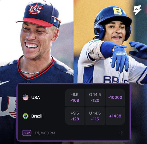 The USA is currently -9.5 on the spread against Brazil tomorrow…

IN A BASEBALL GAME 😭 