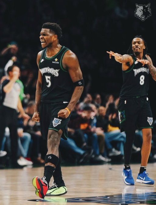 Most Points in NBA History before turning 25:

1. LeBron James — 13,927
2. Kevin Durant — 12,258
3. Luka Doncic — 10,825
4. Carmelo Anthony — 10,768
5. Anthony Edwards — 10,662
6. Kobe Bryant — 10,658

To rise to 3rd, Anthony Edwards only needs to average 8.5 PTS over 19 remaining games