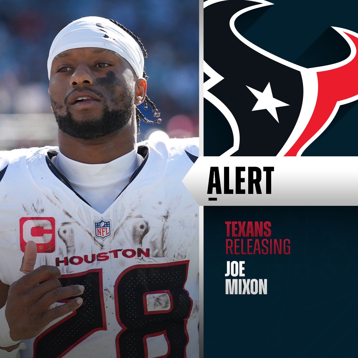 Texans release RB Joe Mixon. (via @Rapsheet + @TomPelissero) 