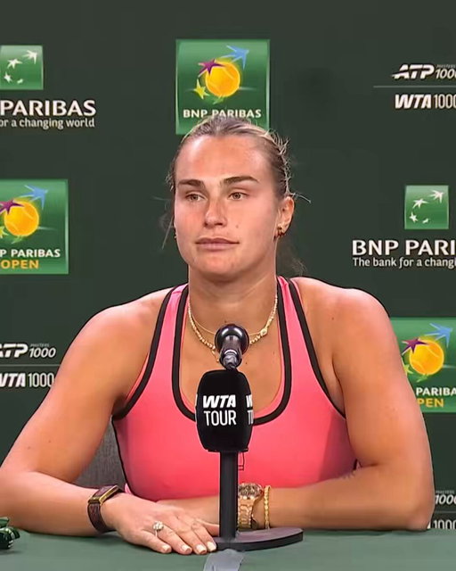 “We double checked if there’s a possibility to lose a diamond [during the match] and there is none, so I was confident wearing it. It feels comfy, it feels shiny and I hope that my opponent will get distracted by these diamonds.” 😂 

@SabalenkaA | #TennisParadise 