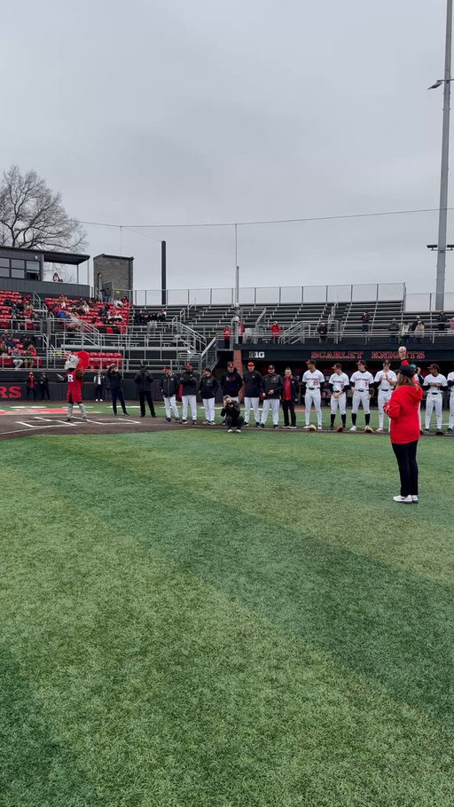 Stiiiiiirike! 

@ZinnKeli tosses out the ceremonial first pitch as we celebrate the enhancements made to Bainton Field. #GoRU 