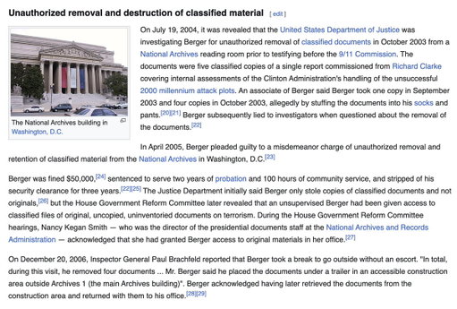 Had to look it up because it seemed to insane to be real

Yeah

Literally went in, stole a bunch of 9/11 documents and delivered them to Epstein

Got 2 years of probation for it (typically this level of espionage is considered treason)

WHAT THE FUCK 