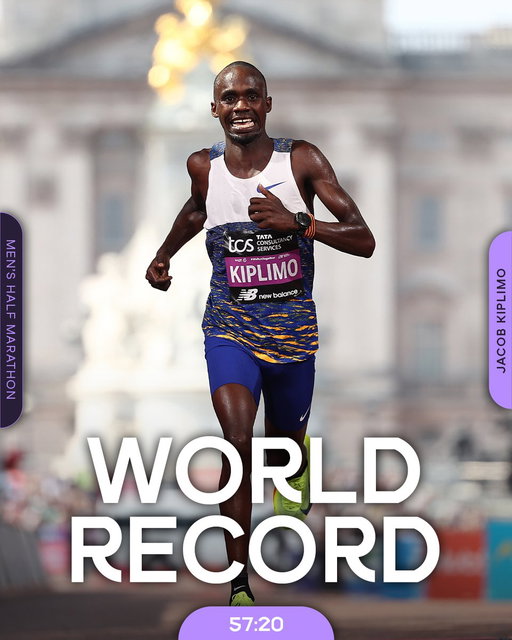 KIPLIMOOOOOO 👑

🇺🇬’s Jacob Kiplimo takes 10 seconds off the half marathon world record to win at the EDP Lisbon Half Marathon in 57:20* 🔥

*Pending usual ratification procedures 