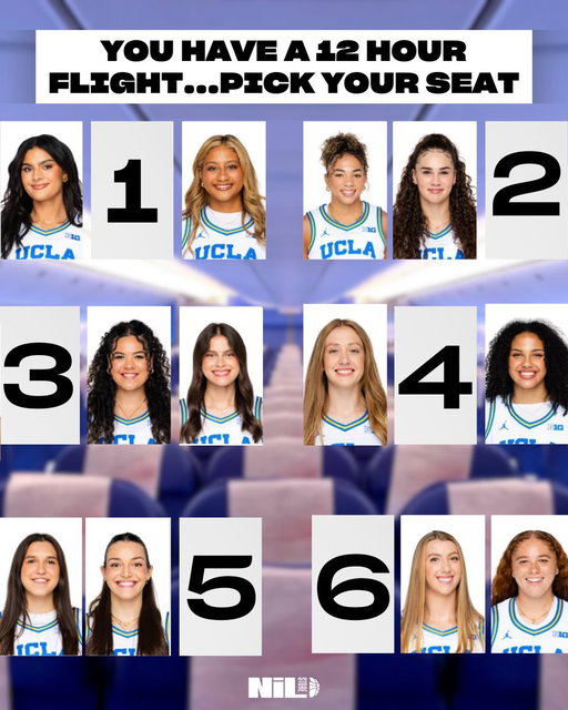 which @UCLAWBB players are you choosing to sit next to for 12 hours? 