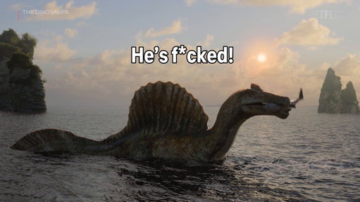 Morgan F***ing Freeman cackling in these THE DINOSAURS bloopers is exactly what I needed today. 