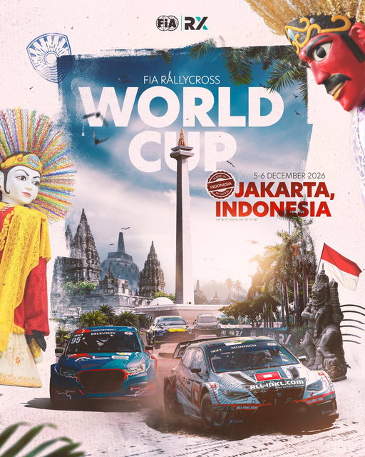 🇮🇩 WELCOME JAKARTA! 🇮🇩

The Indonesian capital city will host the first-ever FIA Rallycross World Cup in December 2026, marking the discipline’s first expansion into Southeast Asia.

📍 Jakarta, Indonesia
📆 5-6 December 2026

#FIARallycross 