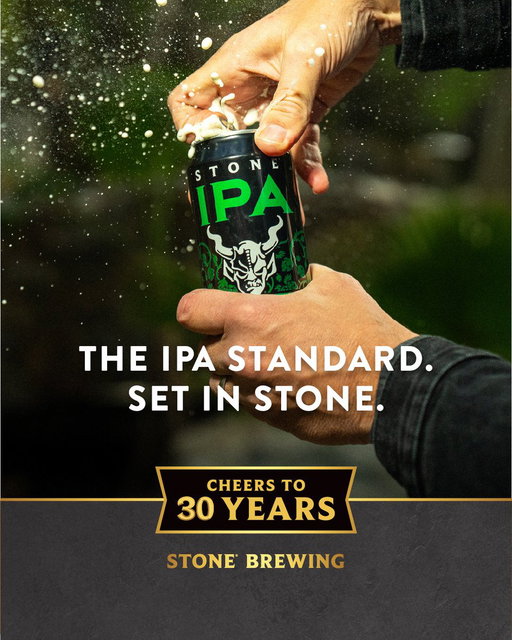 Raise your glass and join the legion of hop heads who have called Stone IPA their favorite for nearly 30 years.

#StoneIPA #Stone30 