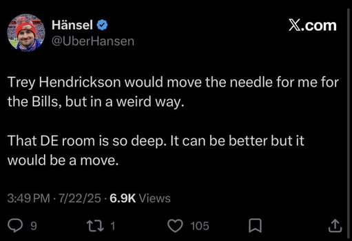 You wanted the Bills to trade a first round pick for him btw 
