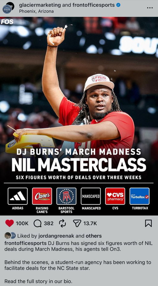 I usually don’t gamble.

2 years ago, I had a brand deal riding on a March Madness game.

I had a deal lined up with DJ Burns Jr. (NC State viral legend) and @manscaped during his Cinderella run to the Final Four.

The catch? Read Below 