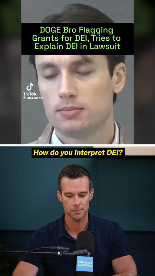 The DOGE-bags's deposition reveals a lot. Credit to @404mediaco for finding the clip. 