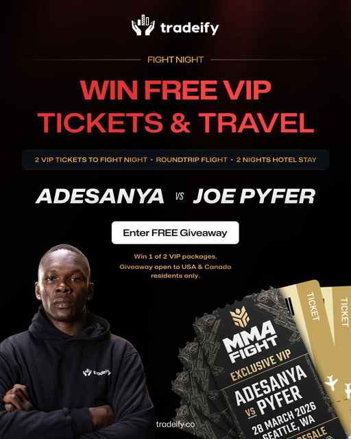 X

MASSIVE GIVEAWAY 🥊

I'm fighting Pyfer March 28th in Seattle and my partners @Tradeify want to fly YOU out to watch it LIVE!

2 winners + their guest get the full VIP experience:

✈️ Round-trip flights
🏨 2-night hotel stay
🎟️ VIP seats

FREE to enter 👇
https://t.co/GGUrGDkOaW