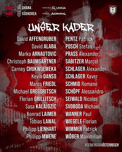👀❗️ Unser Kader für den März-Lehrgang! 
🤔😎 Was sagst du zu diesem Aufgebot? 

🎟️ Tickets ➡️ https://t.co/KoUwlnfvPG

#GemeinsamÖSTERREICH 