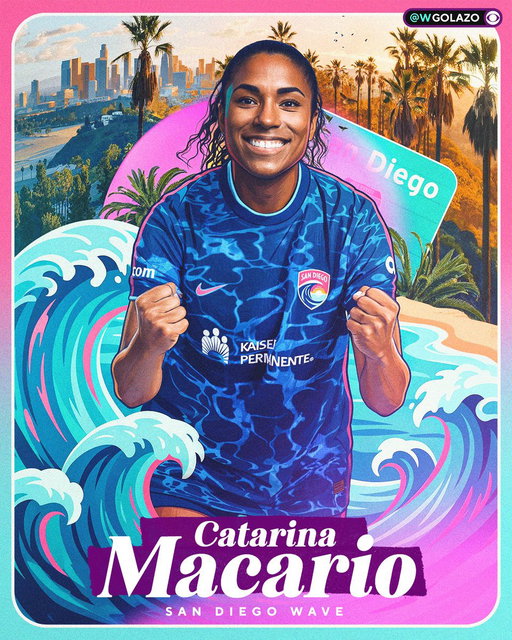 THE NEW WAVE IS HERE 🌊

Catarina Macario's deal is believed to be for five years &amp; nearly $8 million, making it the largest deal by total value in the history of women's professional soccer, according to @Sportico ✍️ 