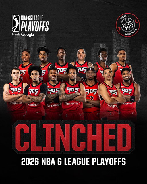PLAYOFFS CLINCHED ✅

The Raptors 905 are headed to the 2026 NBA G League Playoffs 