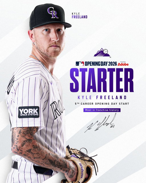 Our Opening Day 2026 starter ⬇️ 