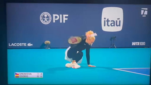 Osorio beats Siniakova

Siniakova runs off in tears

??

 