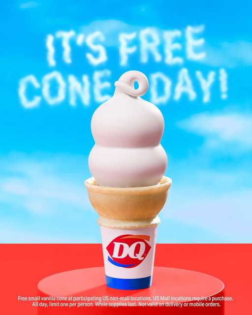 IT’S FREE CONE DAY! 🍦 Come visit, we’re giving out FREE small cones today! 