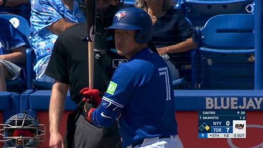 108 OFF THE BAT FOR KAZUMA OKAMOTO. START THE SEASON TOMORROW  
