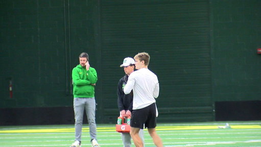 Brock Thomas threw to Oregon players during their pro day.

Just that choice alone tells you Oregon pass catchers believe in him. 

Dylan Raiola will have to earn the #2 spot behind Dante. Nothing will be given. 

 